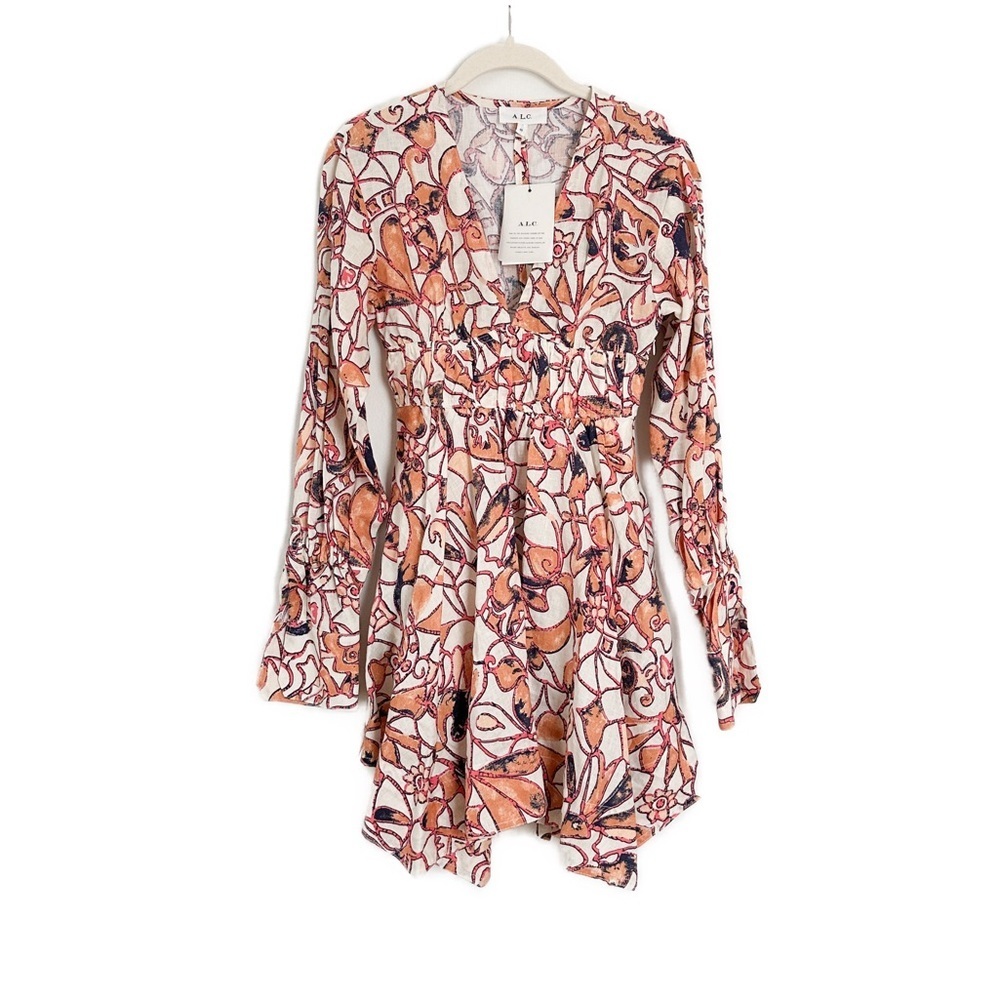 A.L.C. Salina Linen Mini Dress Size 00 NWT - Picture 6 of 7